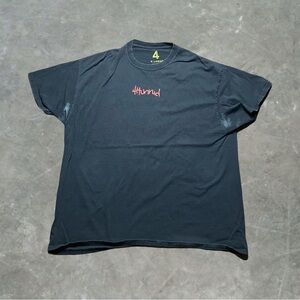 ☀️ YG 4Hunnid Double Sided Graphic Tee Mens Size XL Black/Red